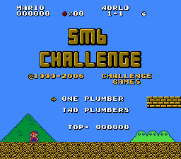 Super Mario Bros Challenge Title Screen